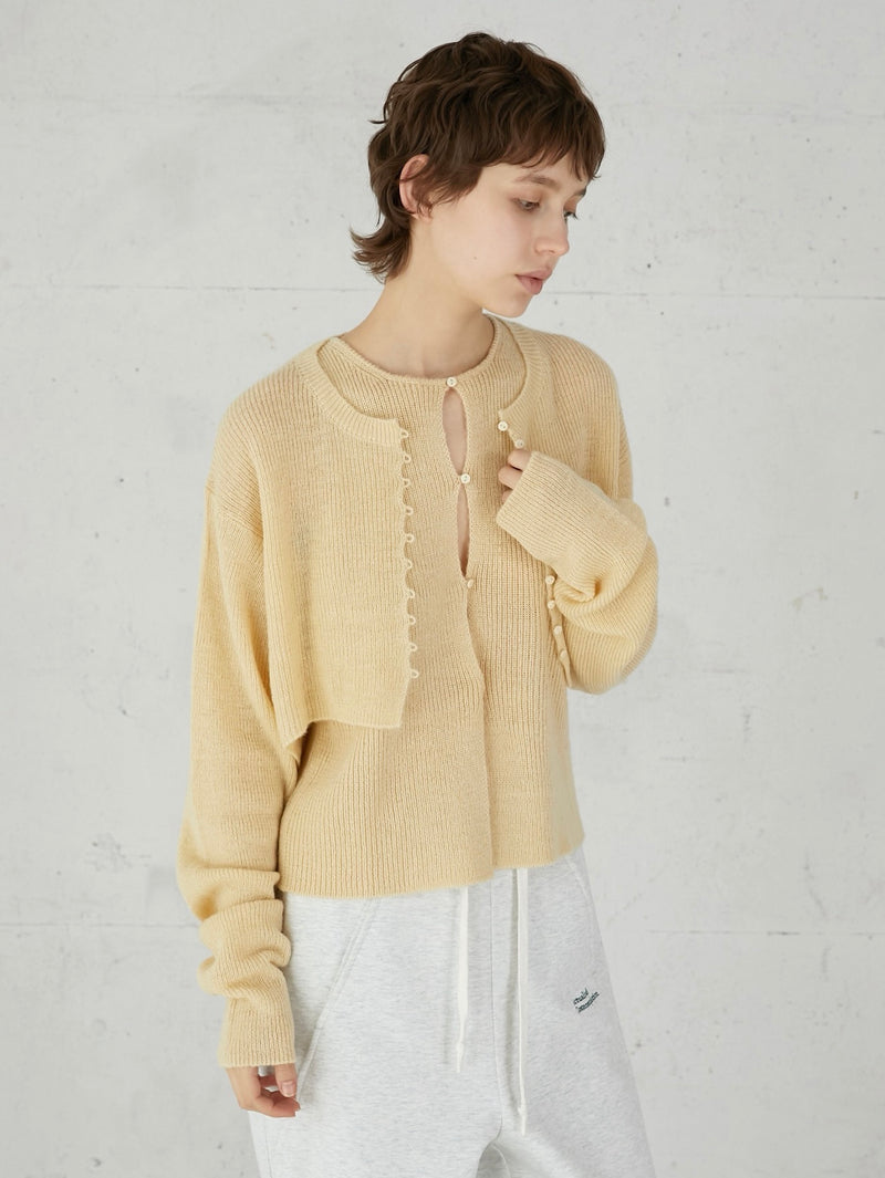 mohair like two piece knit