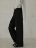 high waist straight denim pants