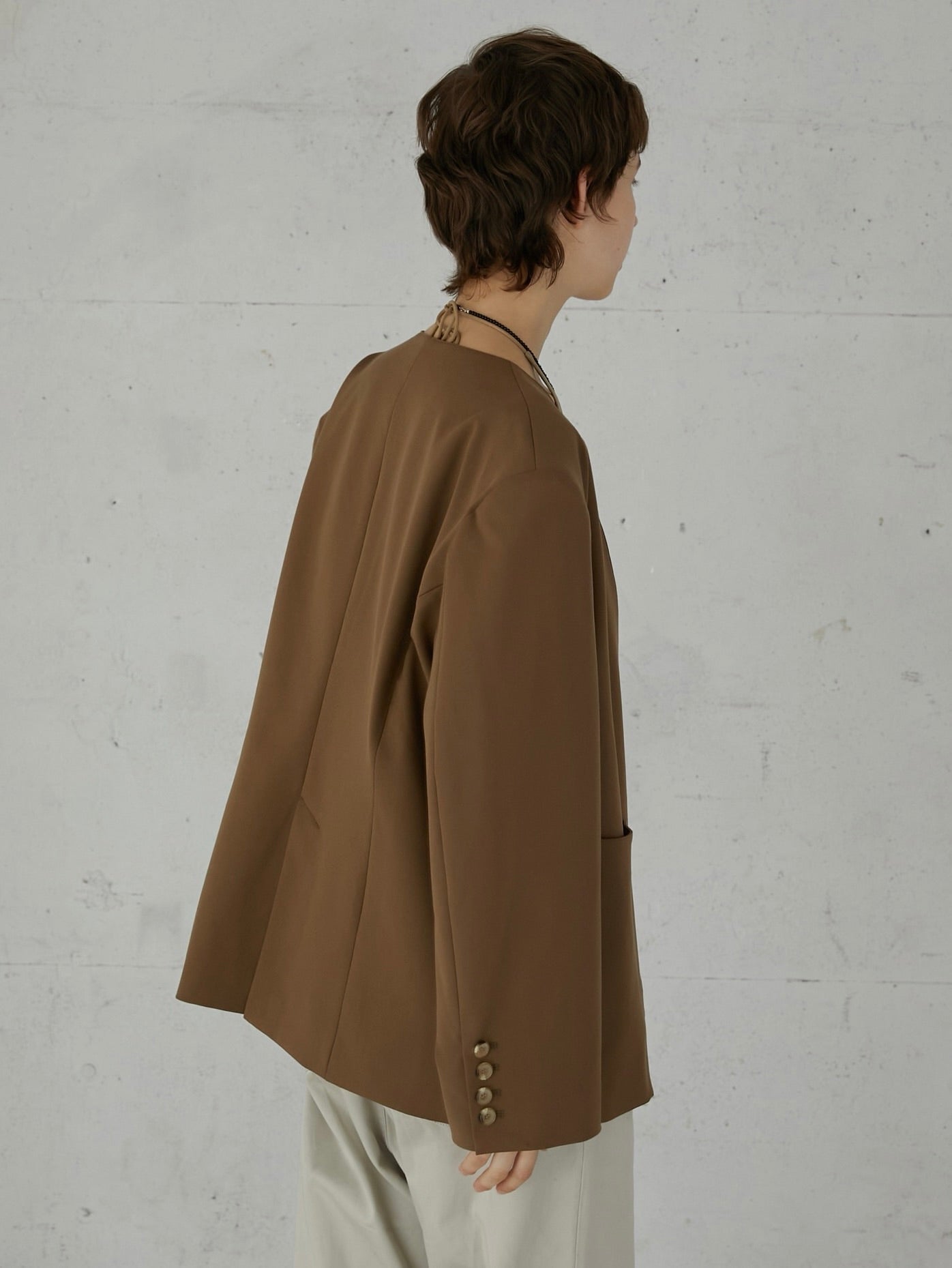 ジャケット・アウター LA PEAU DE GEM melton jacket outer LA PEAU DE GEM（ラポドゥジェム）の「【LA PEAU DE GEM