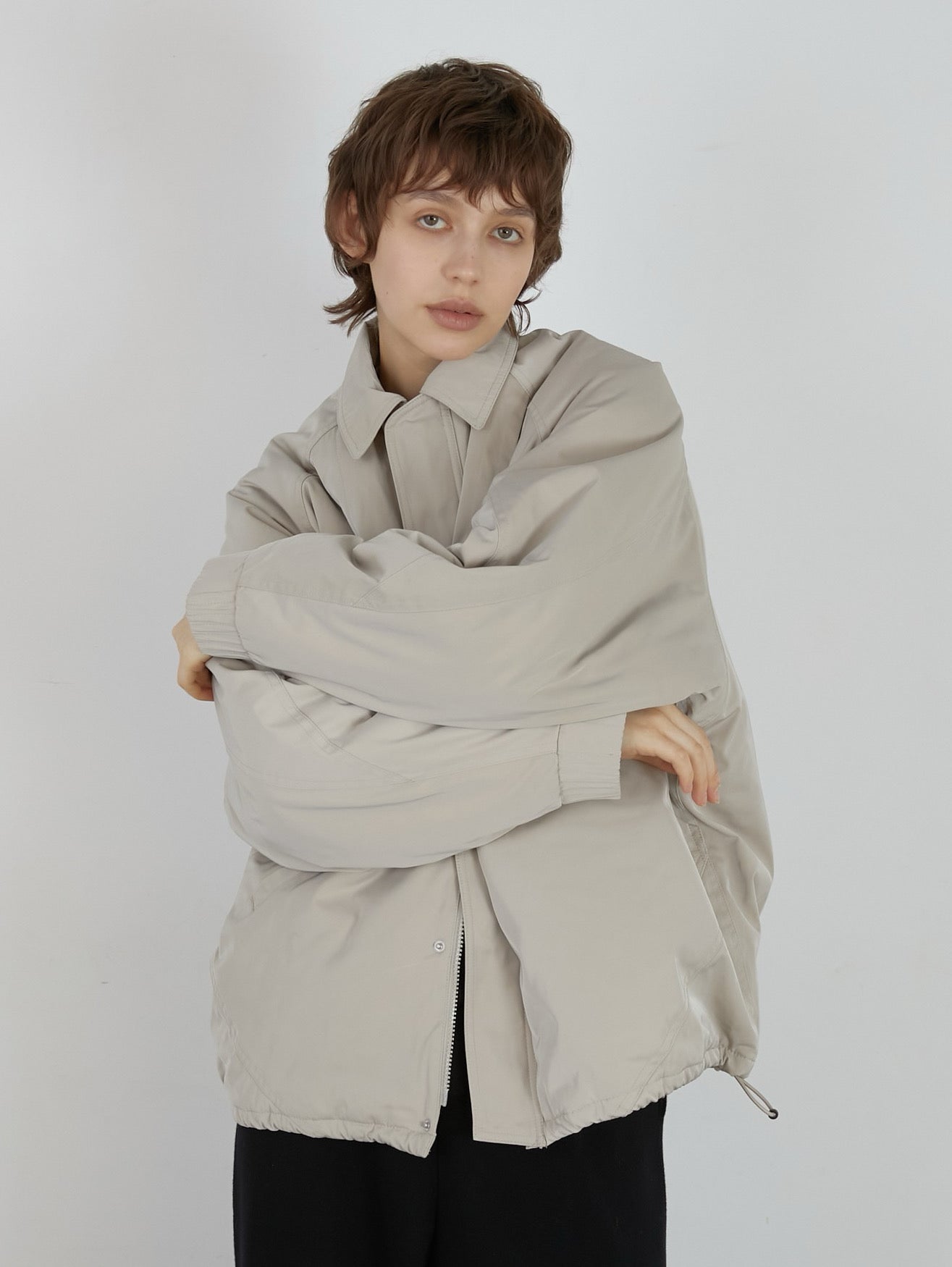 【LA PEAU DE GEM】shaggy zip blouson zip puff blouson – LA PEAU DE GEM