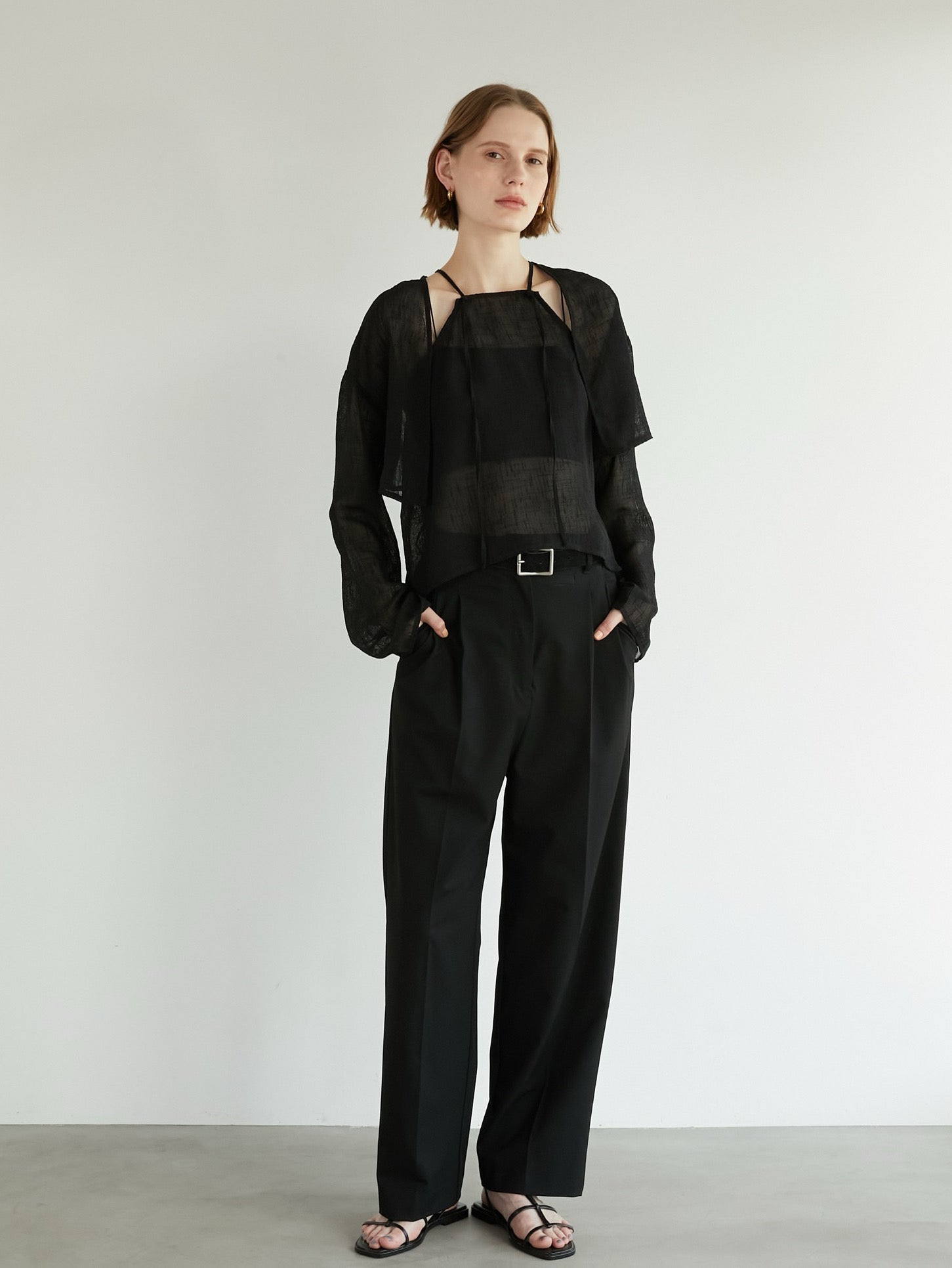 トップス LA PEAU DE GEM two piece linen like top two piece linen like tops – LA PEAU DE GEM