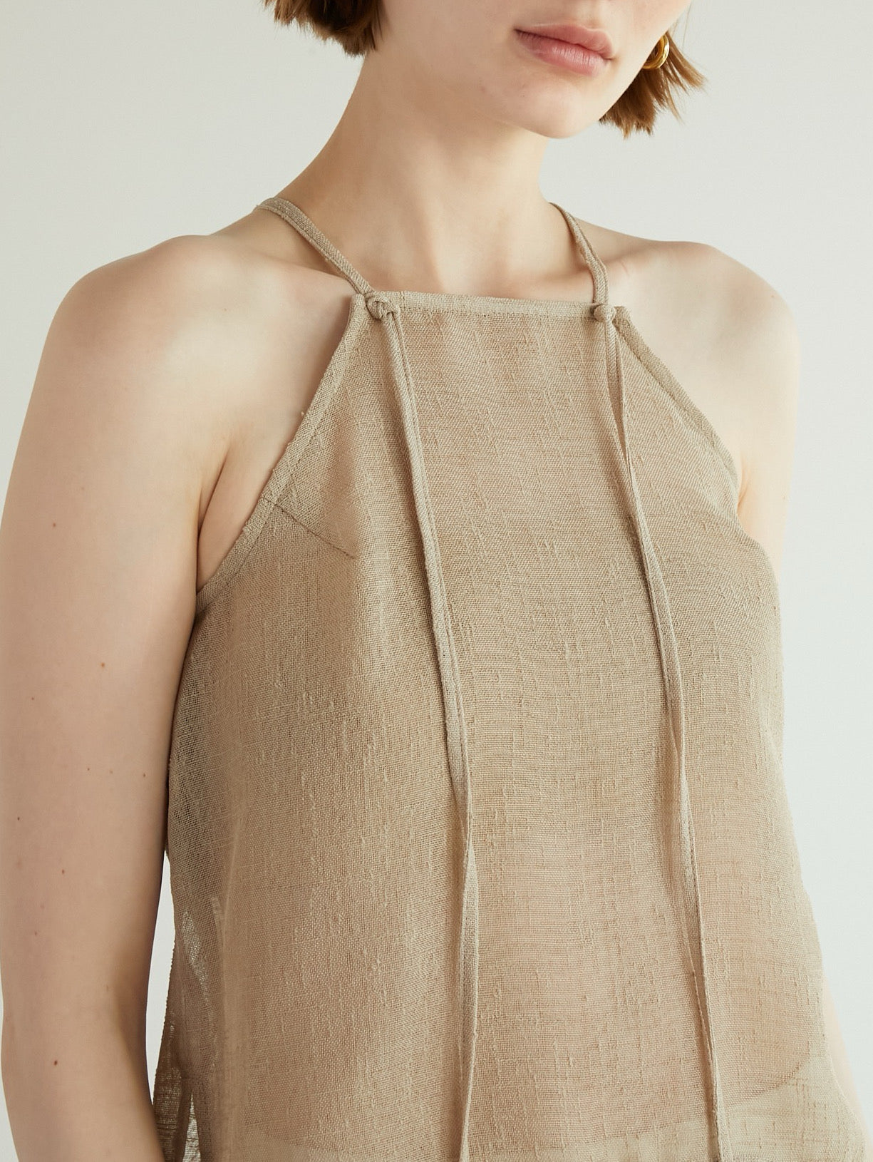 トップス LA PEAU DE GEM two piece linen like top two piece linen like tops – LA PEAU DE GEM