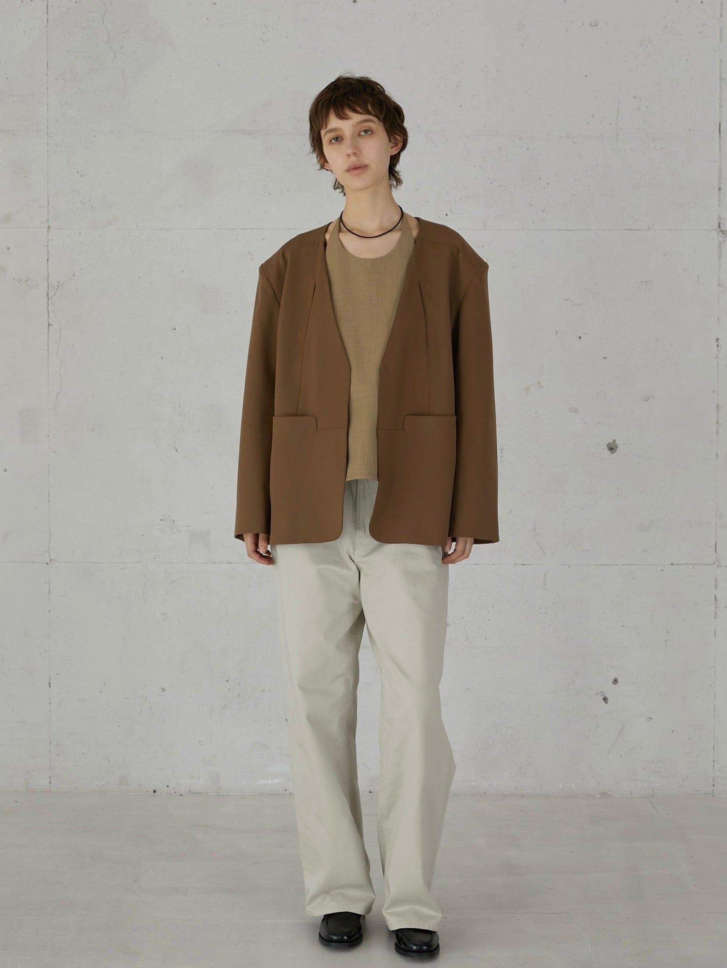 no collar hole jacket – LA PEAU DE GEM