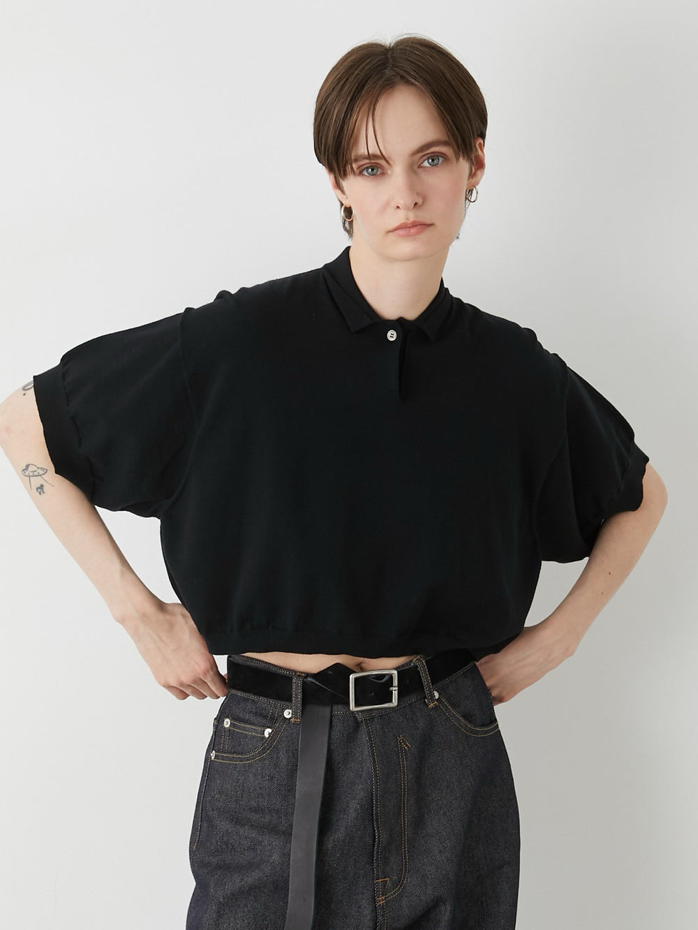 halfsleeve polo knit