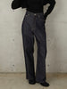 [予約]high waist straight denim pants