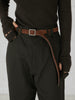 high waist straight twill pants