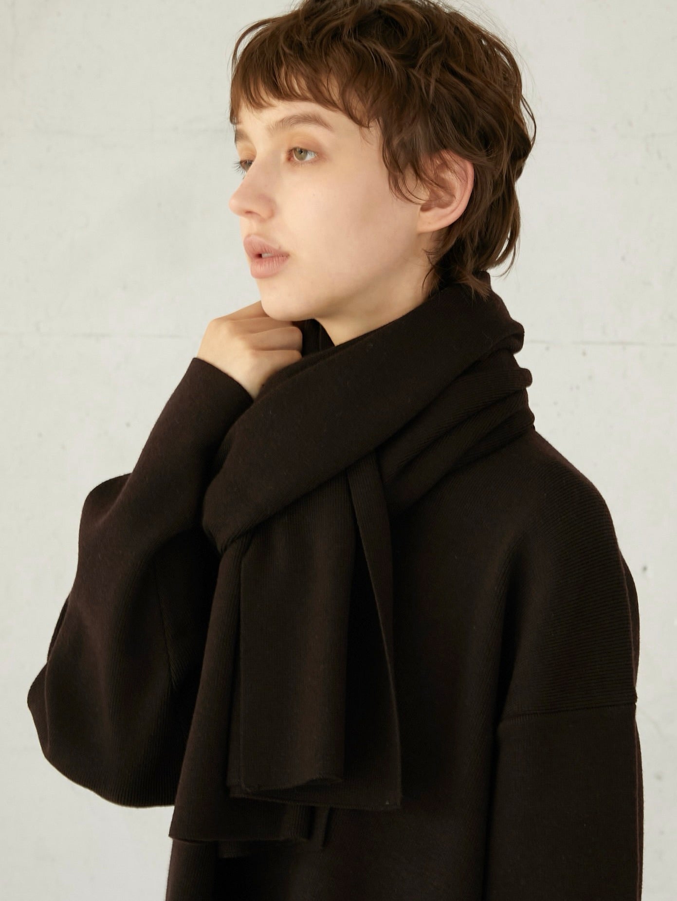 LA PEAU DE GEM. antipilling mufflerマフラー antipilling muffler(brown) – LA PEAU DE GEM