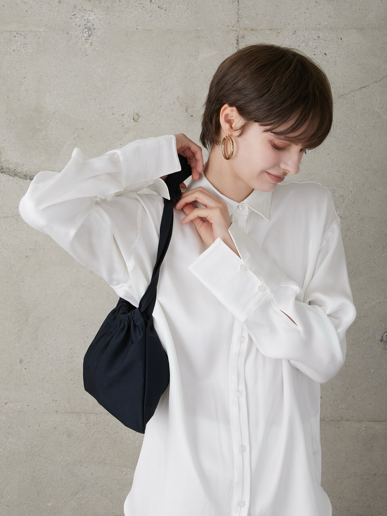 SALE]soft rayon shirt – LA PEAU DE GEM