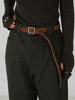 double face leather belt