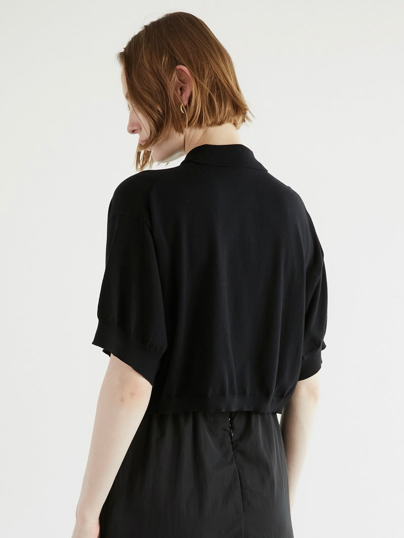 halfsleeve polo knit
