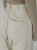 high waist straight twill pants