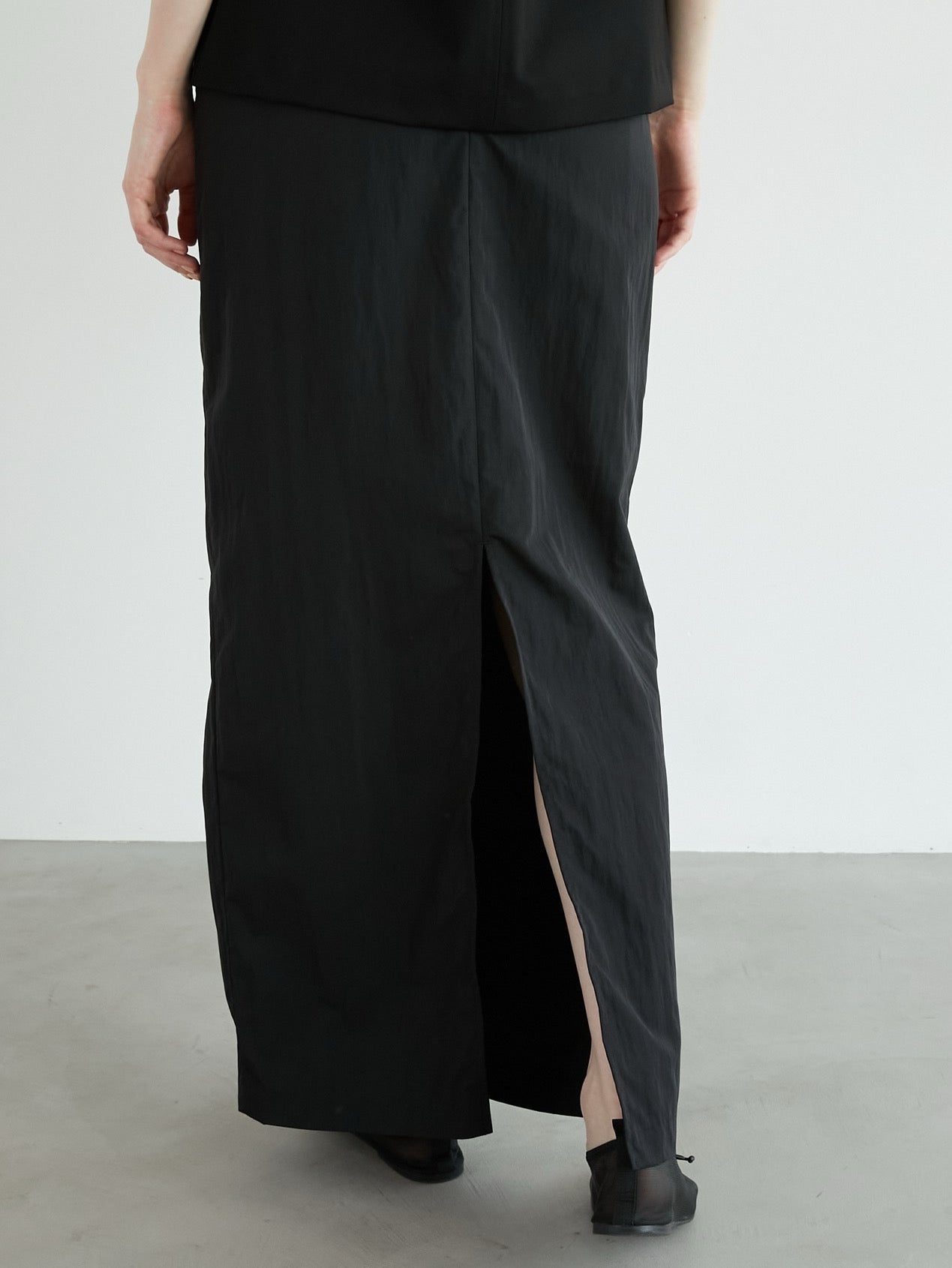 SALE]beltless nylon skirt – LA PEAU DE GEM