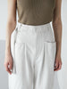 tapered work pants / denim white