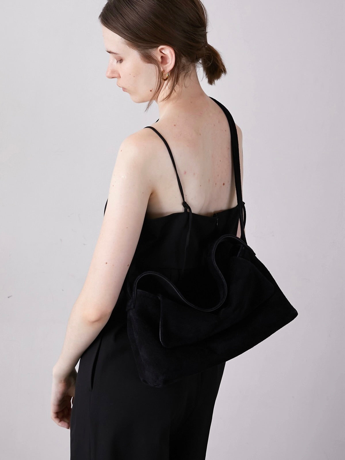 double shoulder suede bag[suede] – LA PEAU DE GEM