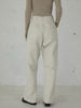 high waist straight twill pants