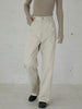 high waist straight twill pants
