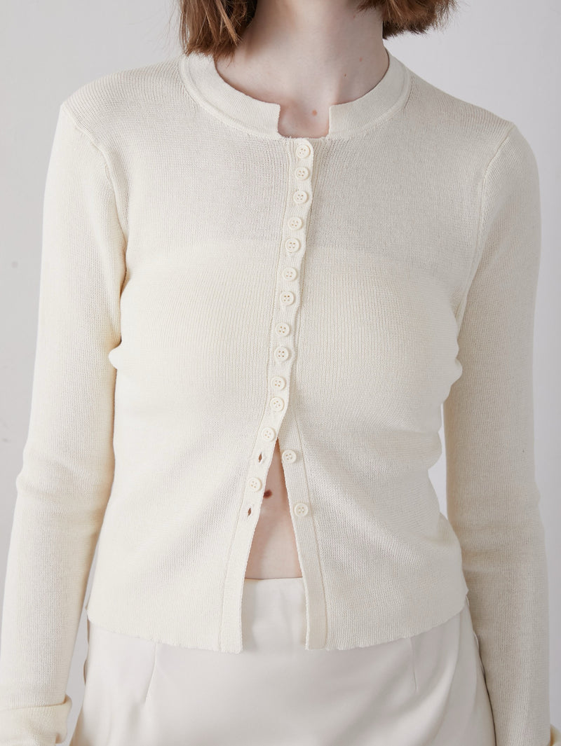 washable full button knit
