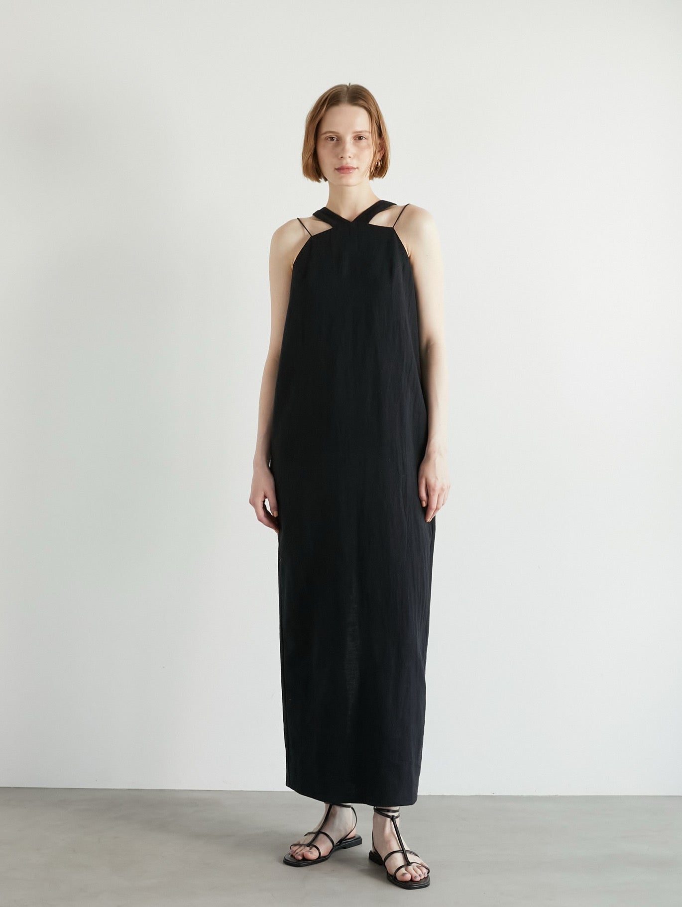 【LA PEAU DE GEM】two piece linen like top LA PEAU DE GEM】two piece linen like tops/2ピースリネン