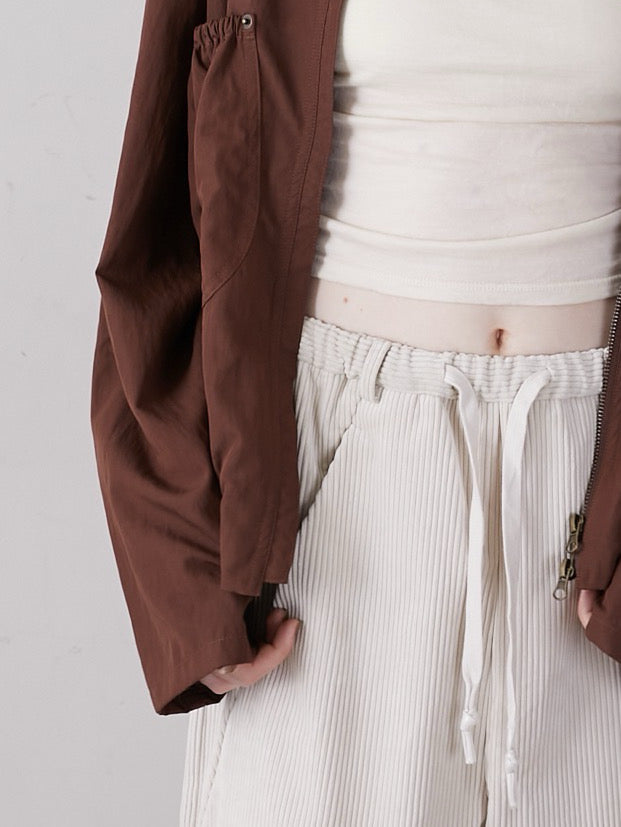 LA PEAU DE GEM cutwork corduroy pants 36