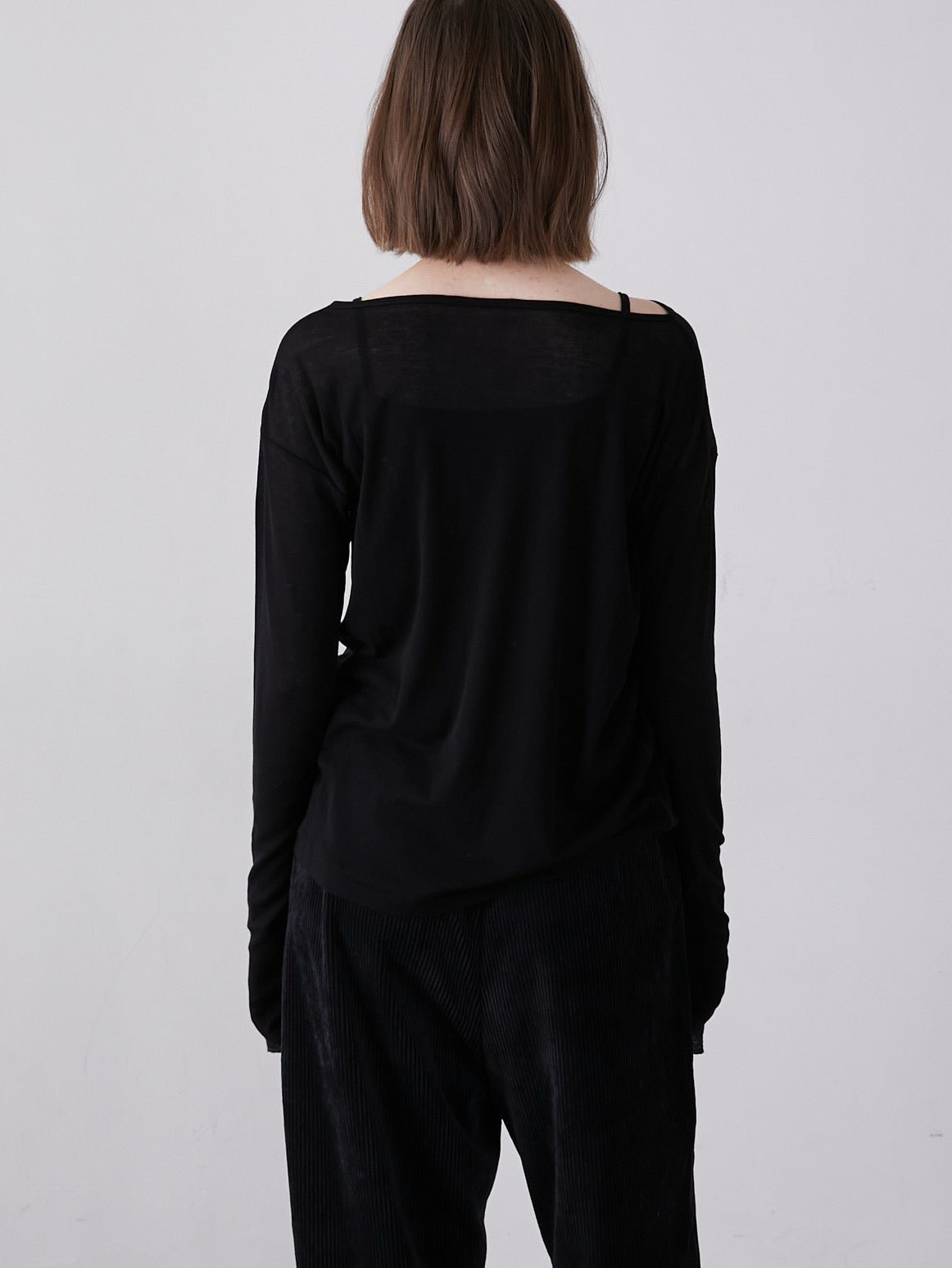 two piece sheer rib tee – LA PEAU DE GEM