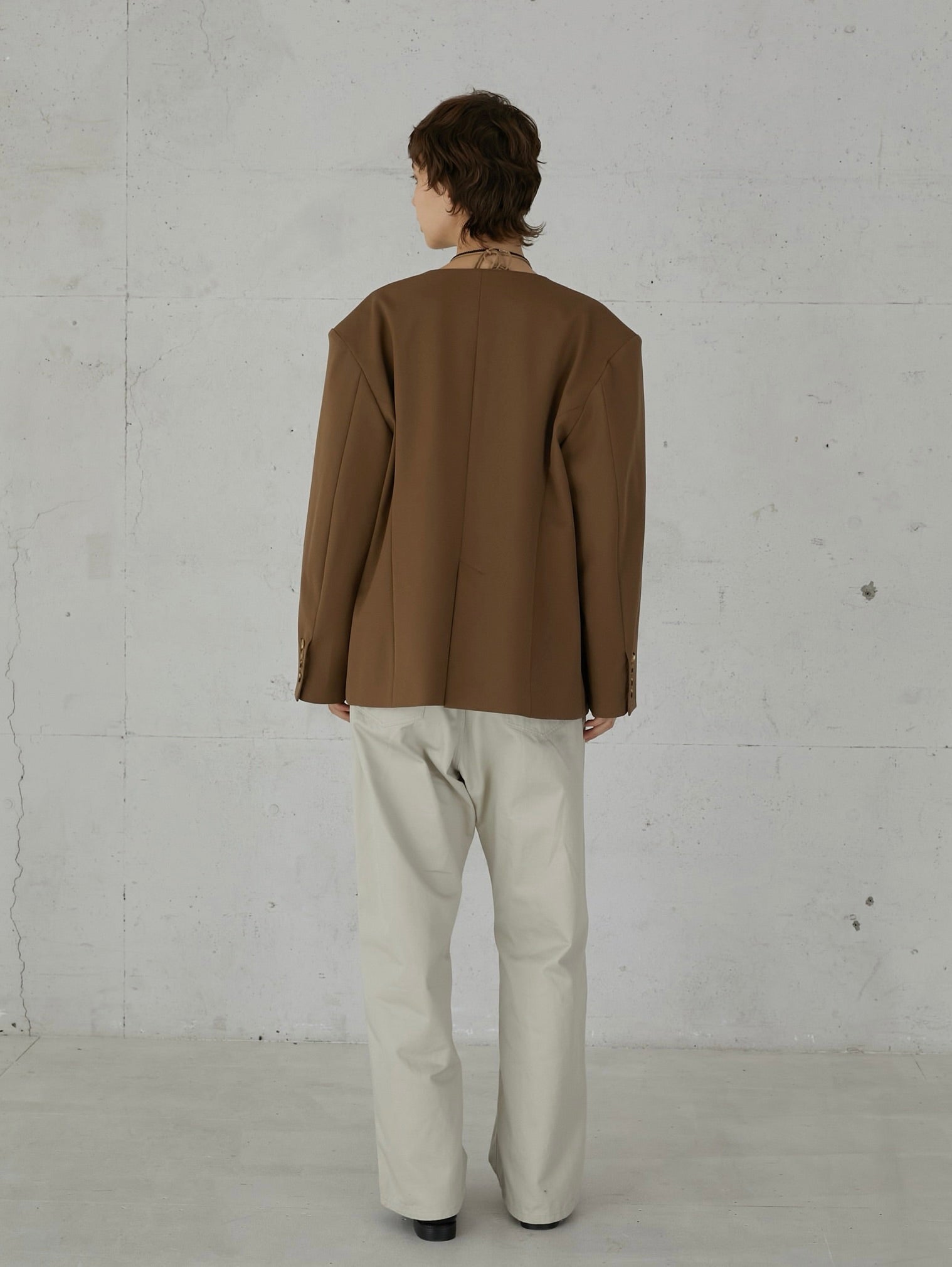 LA PEAU DE GEM ハーフスリーブホールジャケット　ブラック halfsleeve hole jacket – LA PEAU DE GEM