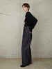 [予約]high waist straight denim pants