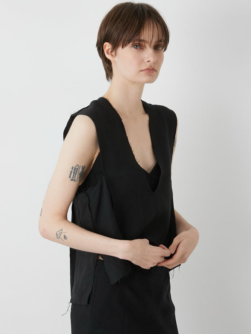 natural v neck blouse