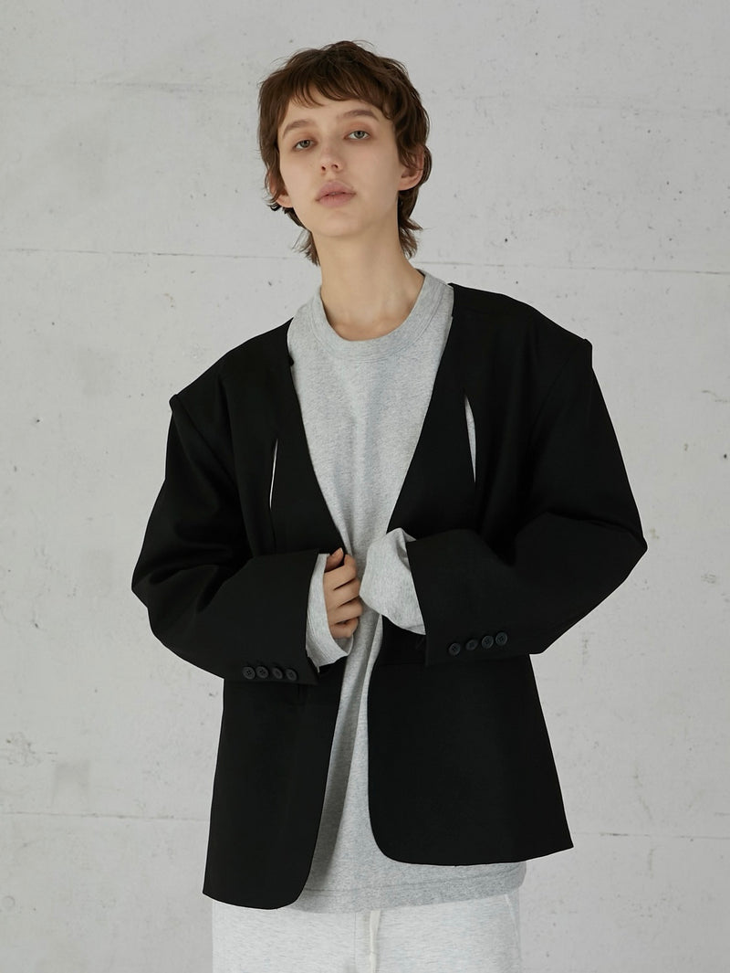 no collar hole jacket