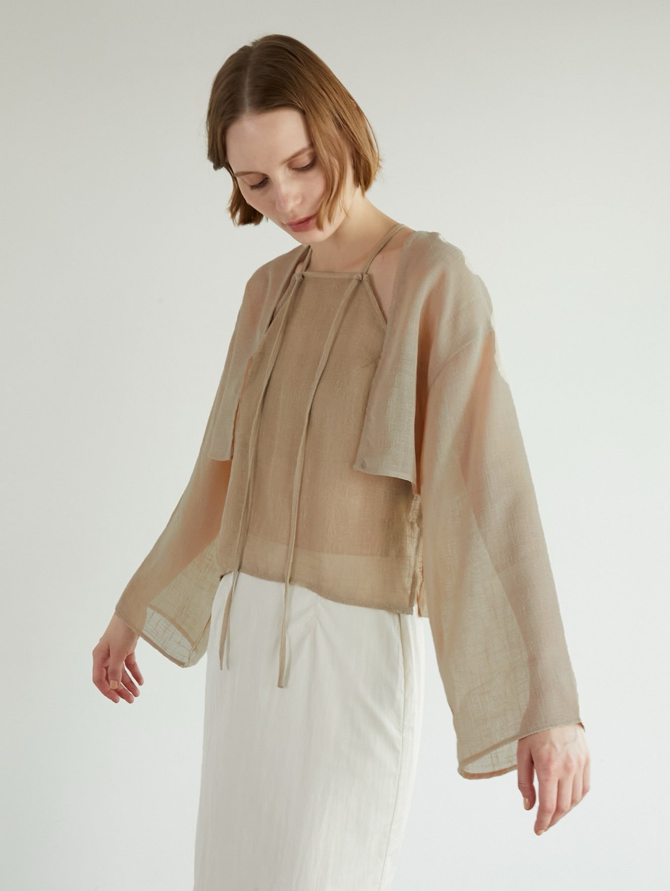 two piece linen like tops – LA PEAU DE GEM