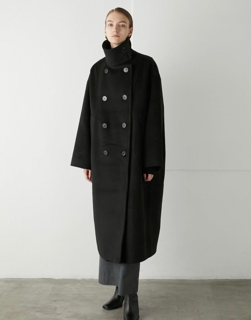 [SALE]2way collar long double coat