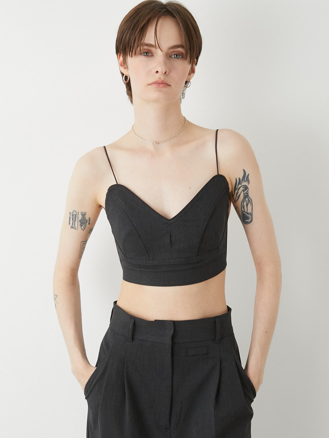 【la peau de gem】strap bra【Black】 strap bra – LA PEAU DE GEM