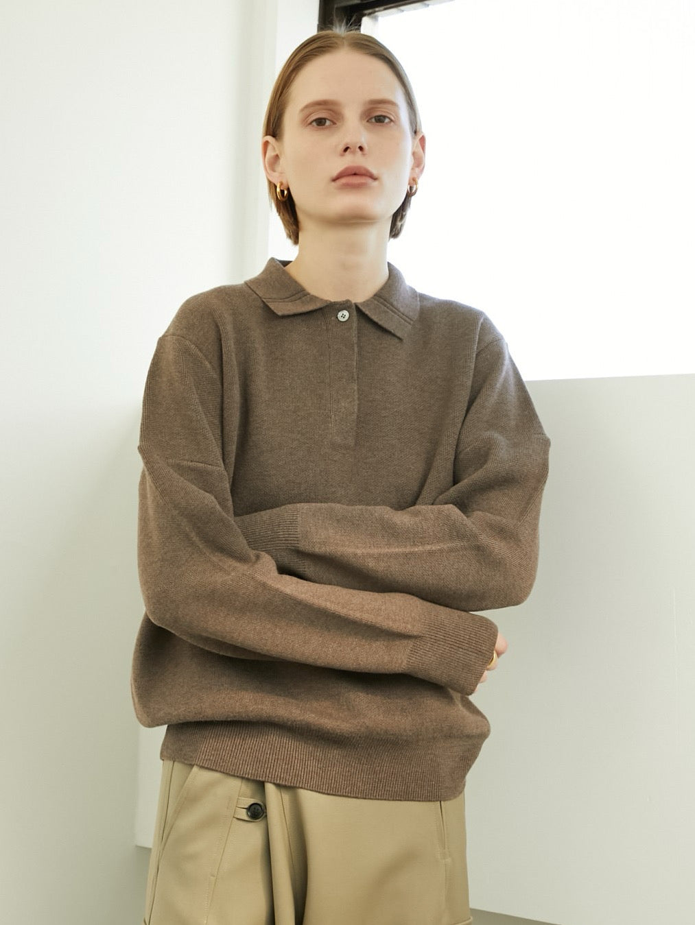 knit polo shirt – LA PEAU DE GEM