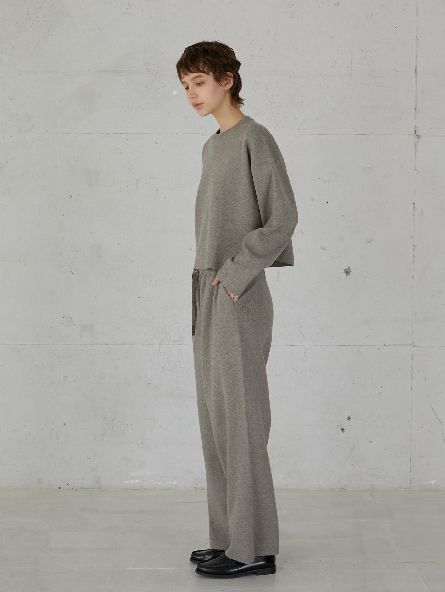 antipilling knit pants – LA PEAU DE GEM