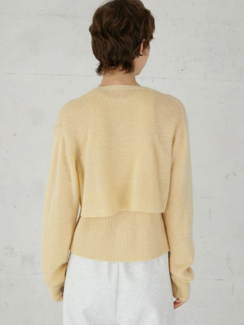 mohair like two piece knit