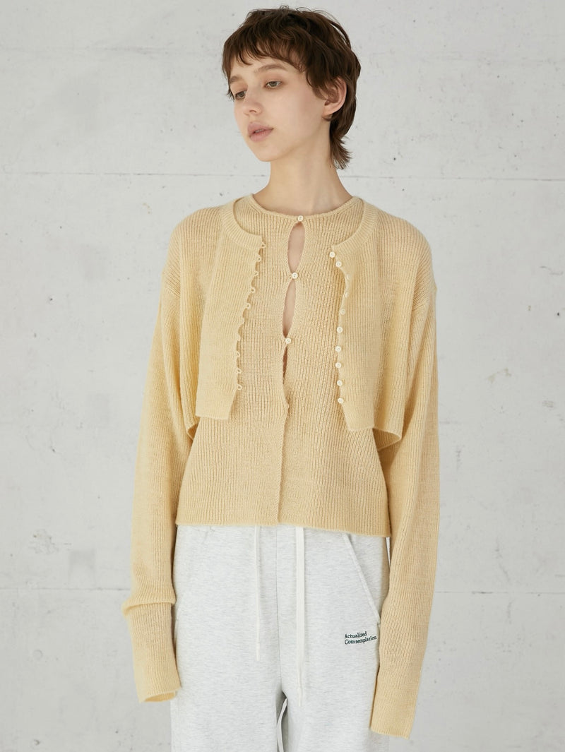 mohair like two piece knit