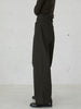 high waist straight twill pants