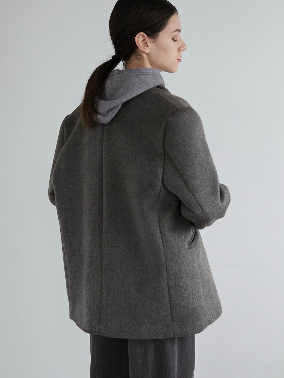 melton jacket outer – LA PEAU DE GEM melton jacket outer – LA PEAU DE GEM