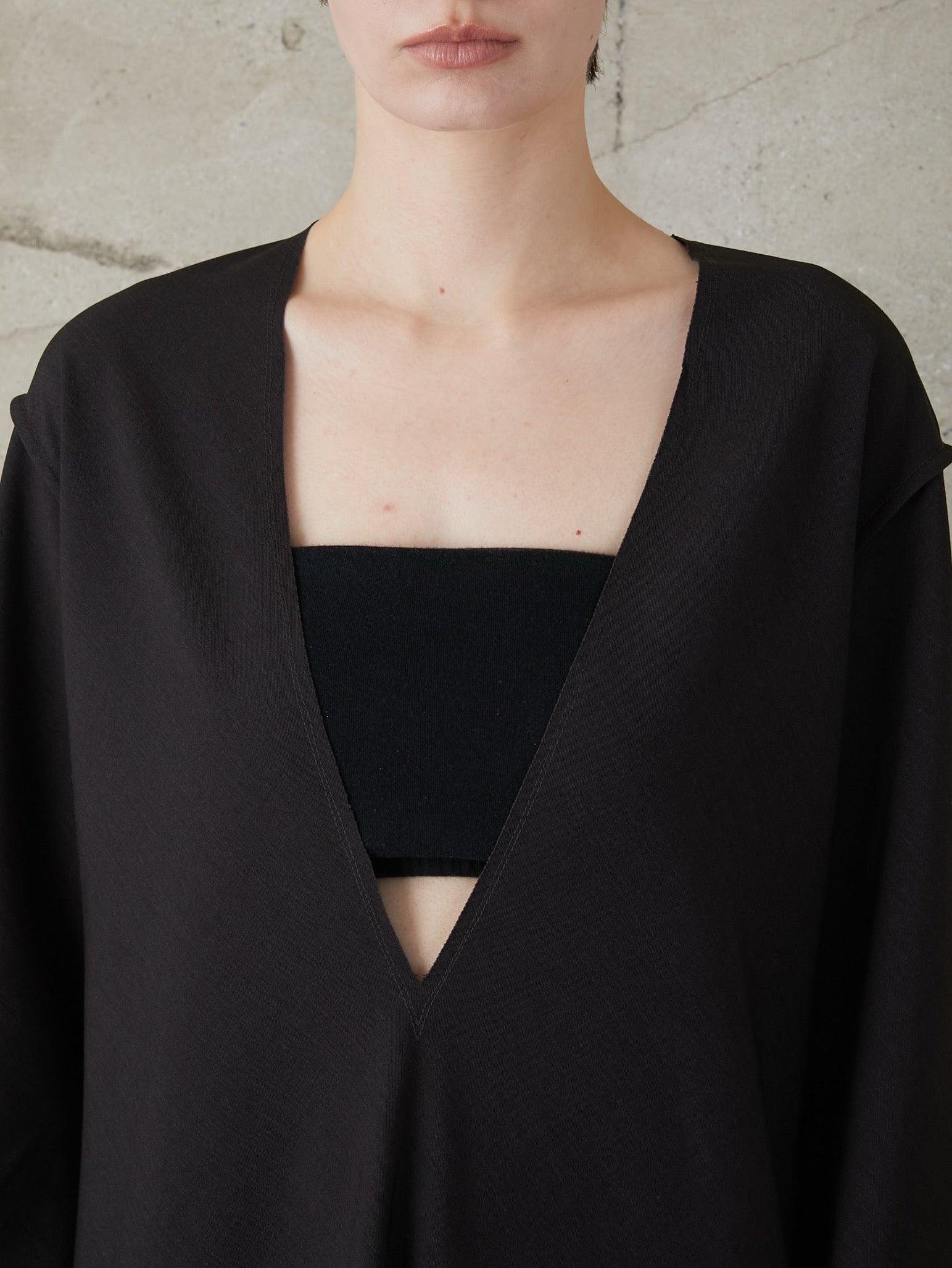SALE]velor v neck onepiece – LA PEAU DE GEM