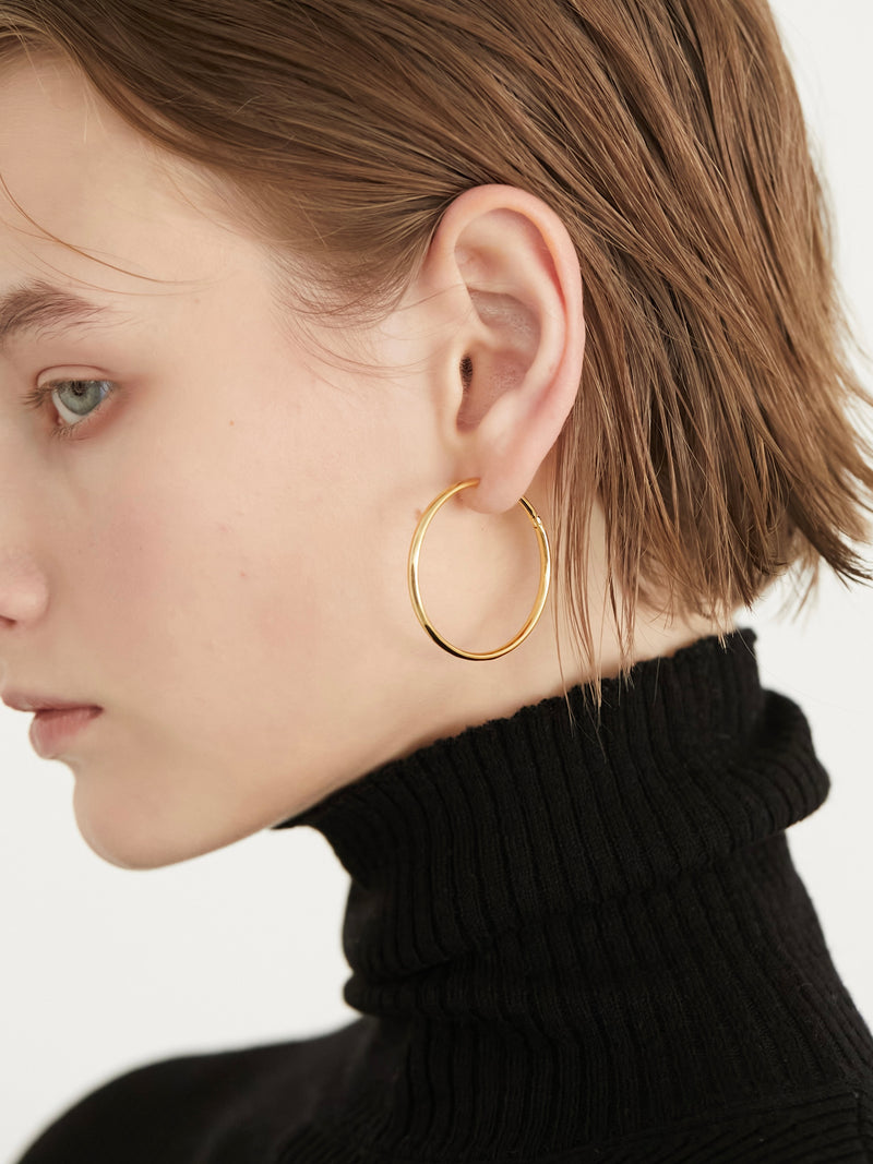 [受注]hoop earrings / gold L