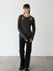 layered sheer long sleeve tee