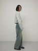 high waist straight denim pants sand beige