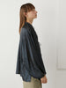 v neck volume sleeve blouse