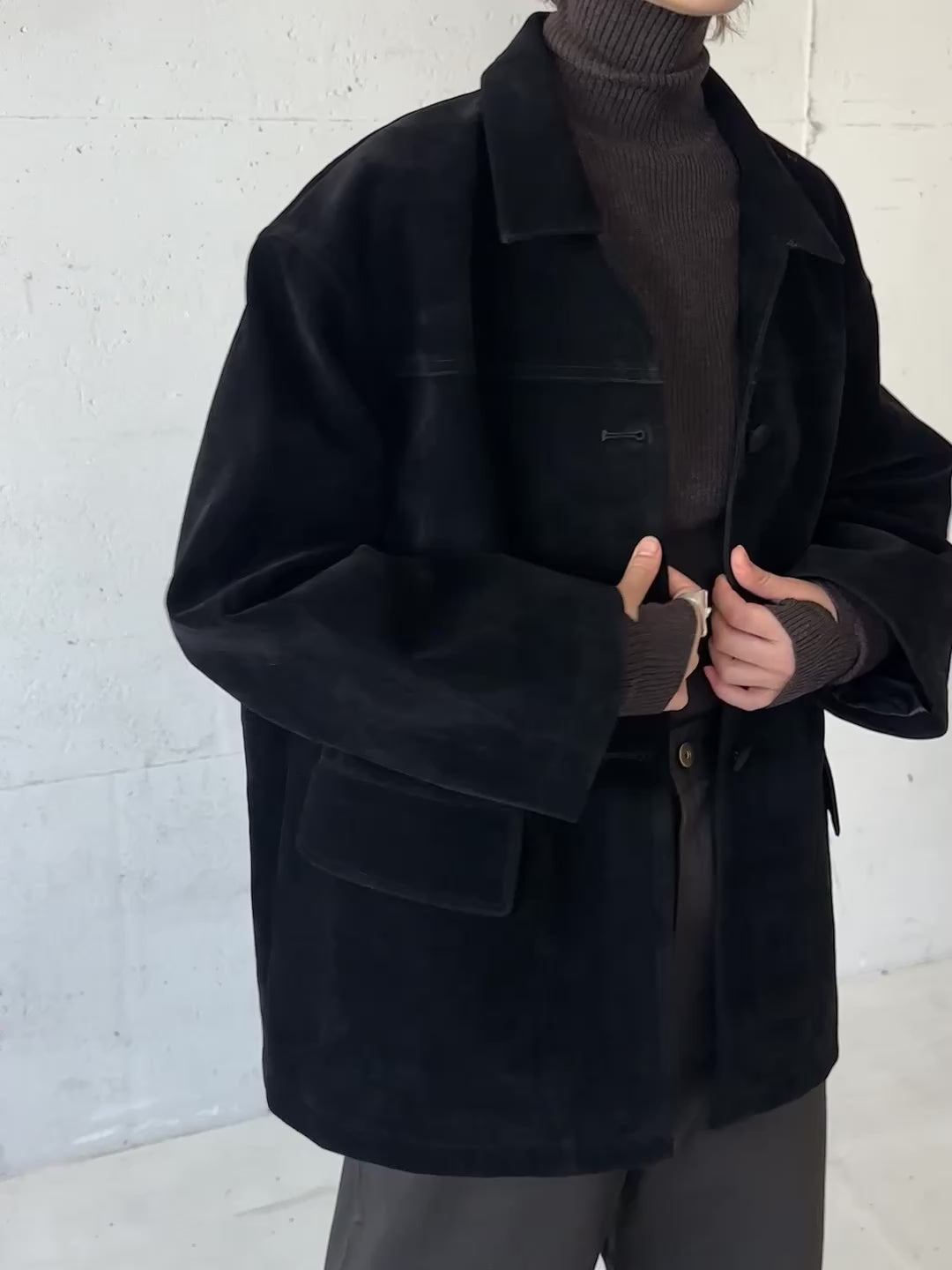 eco suede coverall – LA PEAU DE GEM