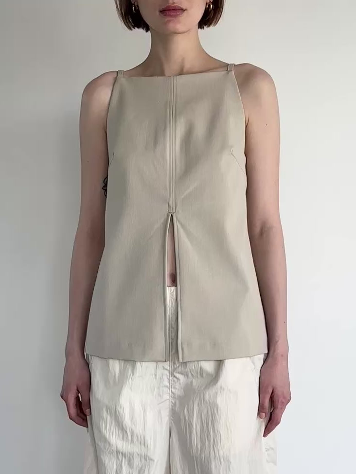 トップス la peau de gem. front cut tops front cut tops – LA PEAU DE GEM
