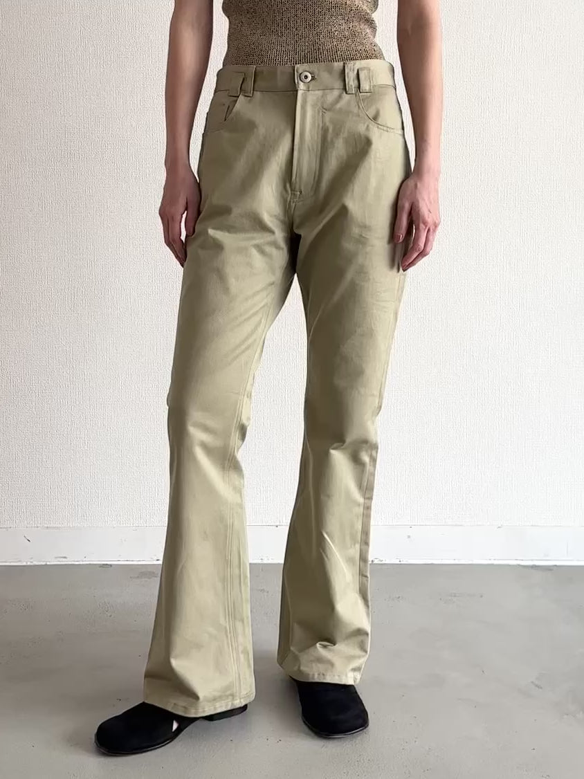lapeaudegem 新作チノパン 36サイズ chino flare pants – LA PEAU DE GEM
