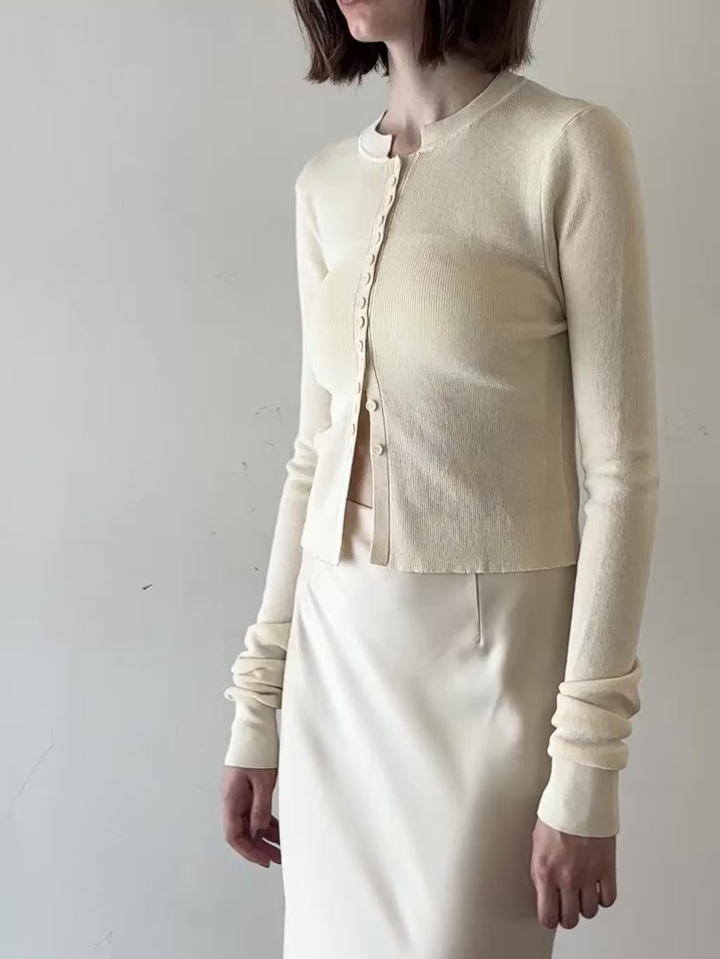 ラポドュジェム　washable full button knit washable full button knit – LA PEAU DE GEM