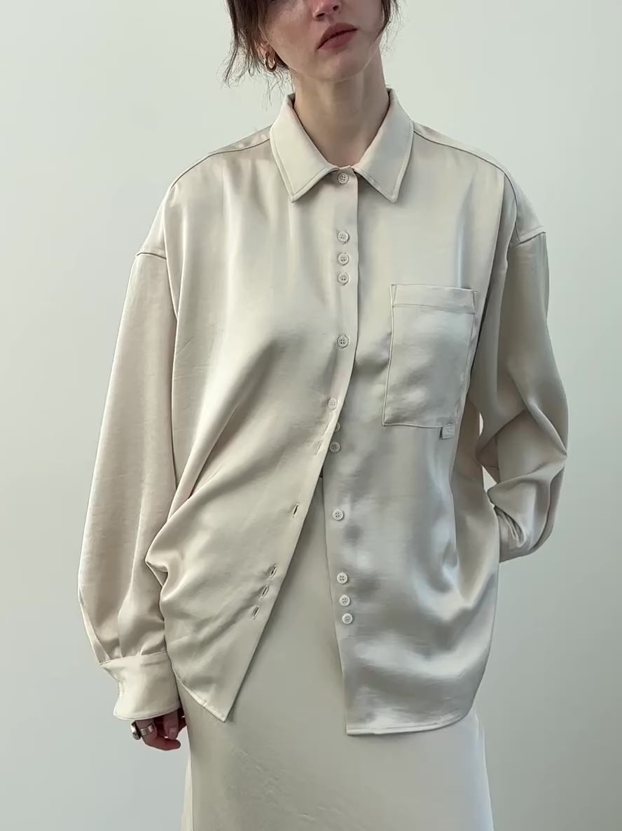 2way satin wrap shirt – LA PEAU DE GEM