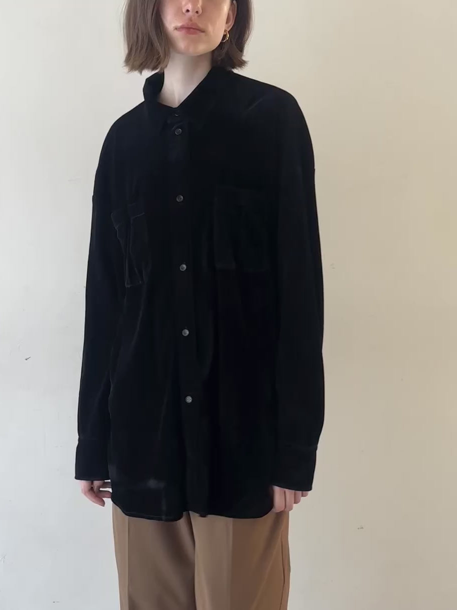 LA PEAU DE GEM ■velour shirt velour shirt – LA PEAU DE GEM