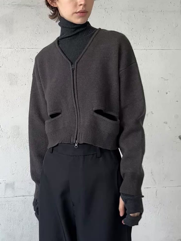 fake pocket cardigan – LA PEAU DE GEM