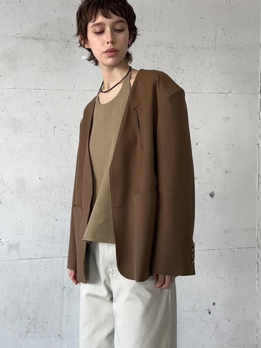 no collar hole jacket – LA PEAU DE GEM